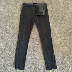 All Saints Chino Pant. Size 28. Grey.